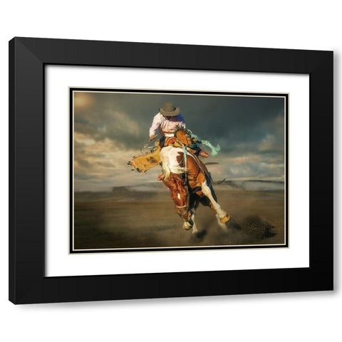 WhoaÂ€Â™S The Boss Black Modern Wood Framed Art Print with Double Matting by Ma, Frank