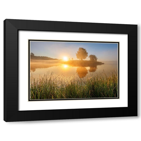 Untitled Black Modern Wood Framed Art Print with Double Matting by Keller