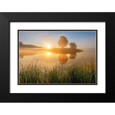 Untitled Black Modern Wood Framed Art Print with Double Matting by Keller