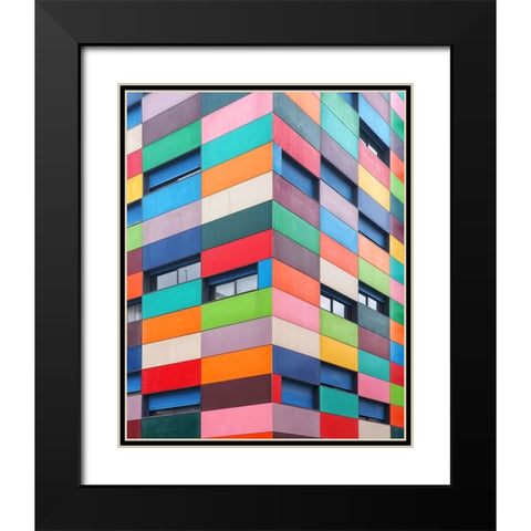 Color Palette Black Modern Wood Framed Art Print with Double Matting by Cedron, Mabel