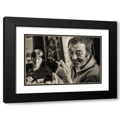 Working Class Hero Black Modern Wood Framed Art Print with Double Matting by Thanasaki