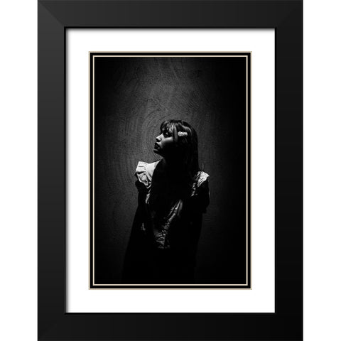 She Is Illuminated Black Modern Wood Framed Art Print with Double Matting by Yuimei