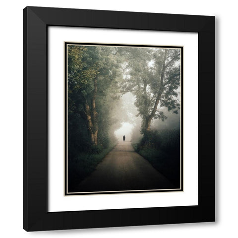 autumn Black Modern Wood Framed Art Print with Double Matting by Wasinger, Renate