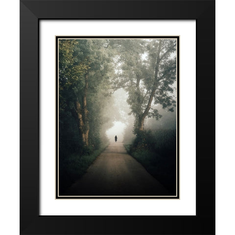 autumn Black Modern Wood Framed Art Print with Double Matting by Wasinger, Renate