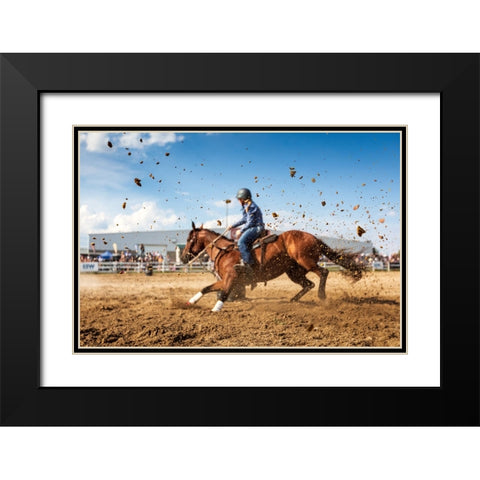 Chocolate Chips Black Modern Wood Framed Art Print with Double Matting by Zhou, Steven