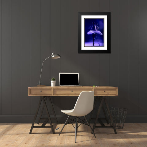 Eva Black Modern Wood Framed Art Print with Double Matting by Ursula Reinke,