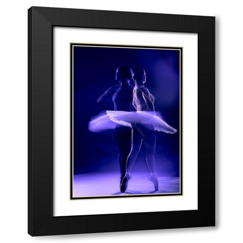 Eva Black Modern Wood Framed Art Print with Double Matting by Ursula Reinke,