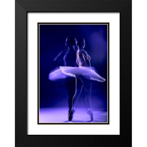 Eva Black Modern Wood Framed Art Print with Double Matting by Ursula Reinke,