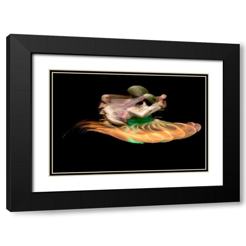 The Dancer Black Modern Wood Framed Art Print with Double Matting by Allam, Abdelkader