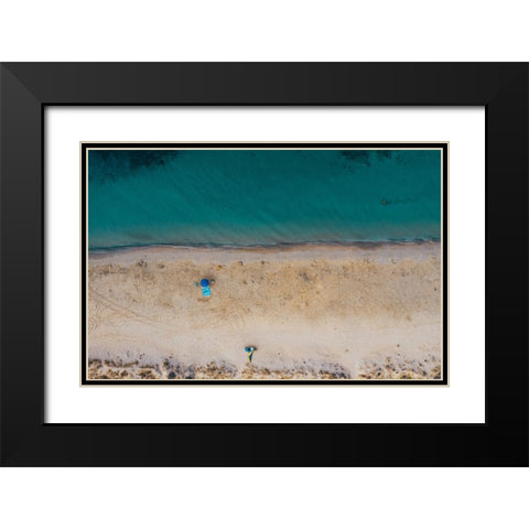 a day at the beach Black Modern Wood Framed Art Print with Double Matting by Chiriaco, Carmine