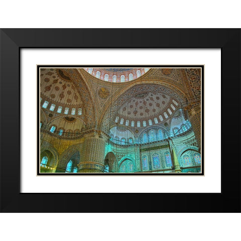 inside the mosque Black Modern Wood Framed Art Print with Double Matting by Taneda, Toshio