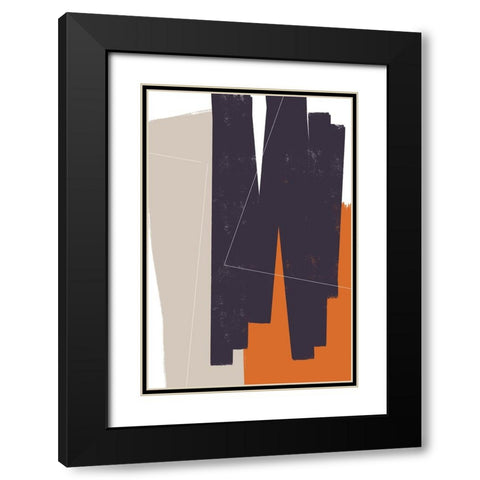 Chasing the lines Black Modern Wood Framed Art Print with Double Matting by uplusmestudio