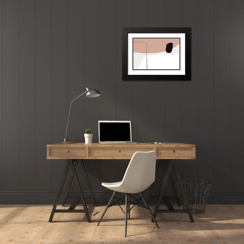 You a happiness Black Modern Wood Framed Art Print with Double Matting by uplusmestudio
