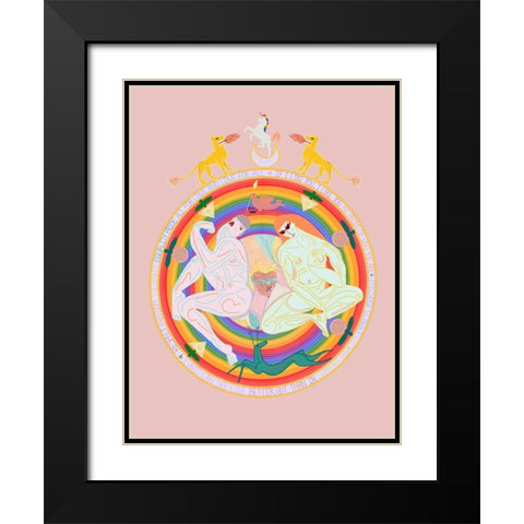 Pride Black Modern Wood Framed Art Print with Double Matting by de Jai, Jota