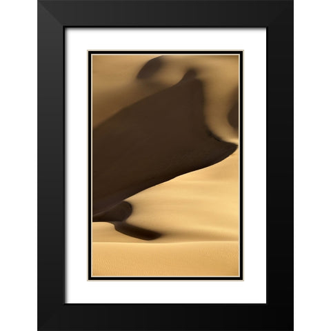 Desert Black Modern Wood Framed Art Print with Double Matting by Karimi, Arash
