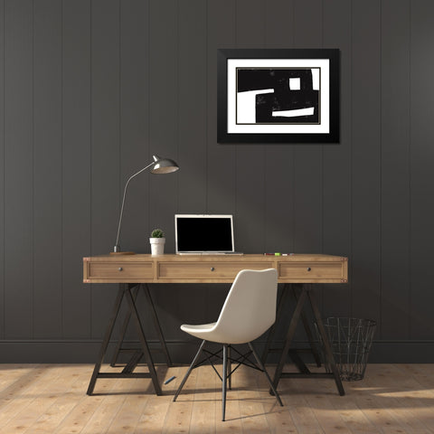 I was never there Black Modern Wood Framed Art Print with Double Matting by uplusmestudio