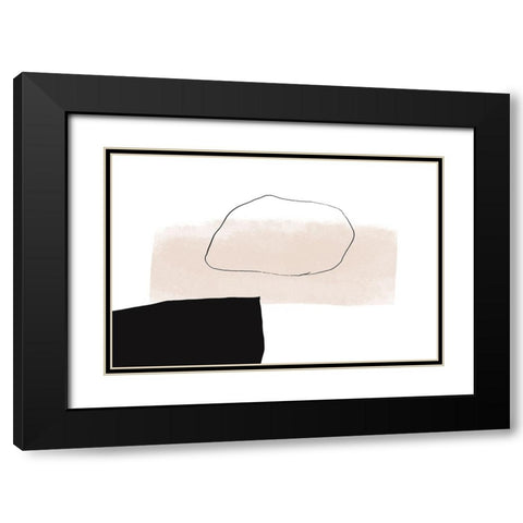 Just Bye Black Modern Wood Framed Art Print with Double Matting by uplusmestudio