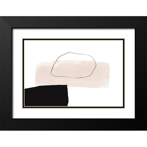 Just Bye Black Modern Wood Framed Art Print with Double Matting by uplusmestudio