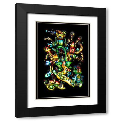 Mushroom cabbie 2 - ugly princess Black Modern Wood Framed Art Print with Double Matting by Kulik, Rafal