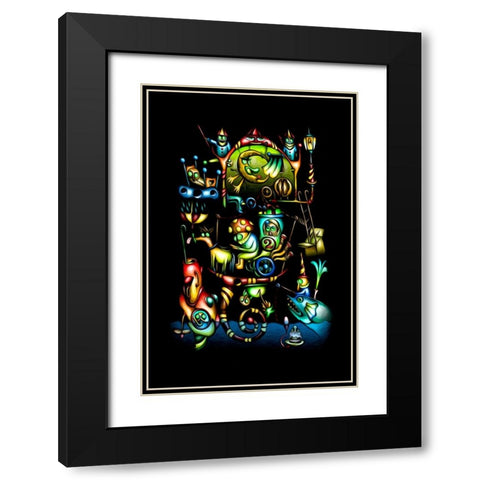 A mushroom cabbie-at sea - No. 3 Black Modern Wood Framed Art Print with Double Matting by Kulik, Rafal