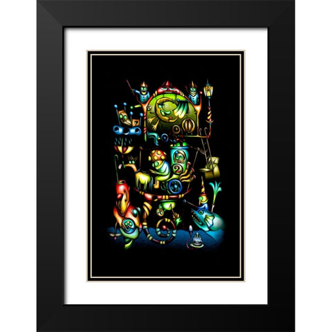 A mushroom cabbie-at sea - No. 3 Black Modern Wood Framed Art Print with Double Matting by Kulik, Rafal