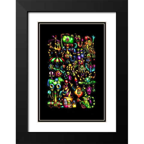 Sleepless Nights No. 9 Black Modern Wood Framed Art Print with Double Matting by Kulik, Rafal
