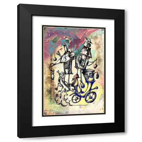 a mushroom cabbie art Black Modern Wood Framed Art Print with Double Matting by Kulik, Rafal