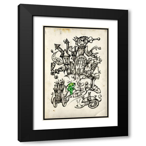 A gray mushroom cabbie No. 2 Black Modern Wood Framed Art Print with Double Matting by Kulik, Rafal