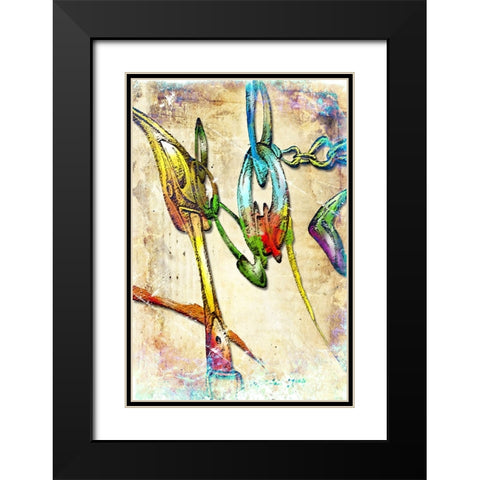 Chains of happiness Black Modern Wood Framed Art Print with Double Matting by Kulik, Rafal