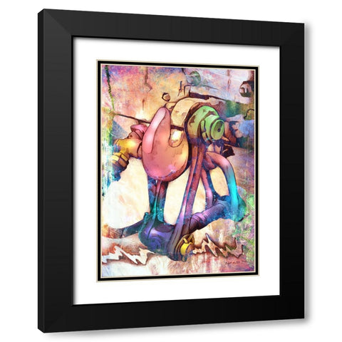 The train chain Black Modern Wood Framed Art Print with Double Matting by Kulik, Rafal