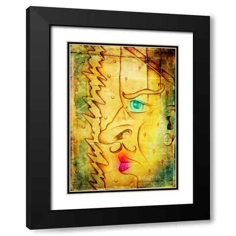 Gangsta man 1 Black Modern Wood Framed Art Print with Double Matting by Kulik, Rafal