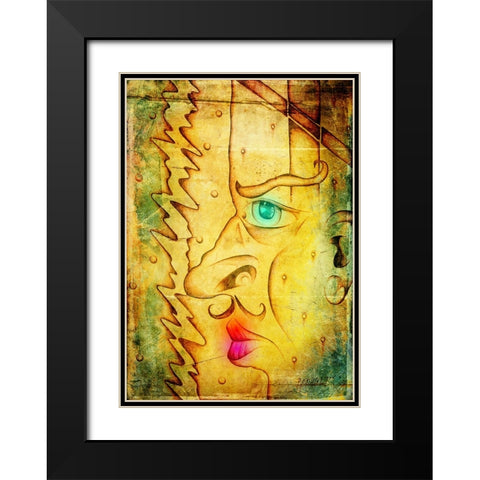 Gangsta man 1 Black Modern Wood Framed Art Print with Double Matting by Kulik, Rafal