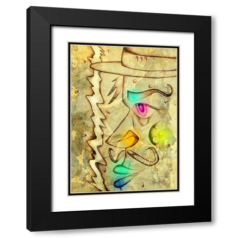 Gangsta man 2 Black Modern Wood Framed Art Print with Double Matting by Kulik, Rafal