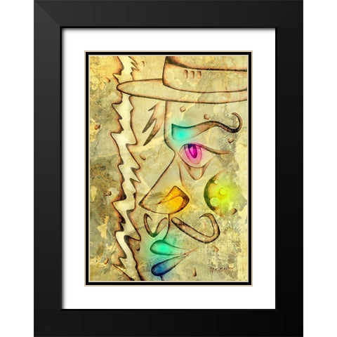 Gangsta man 2 Black Modern Wood Framed Art Print with Double Matting by Kulik, Rafal