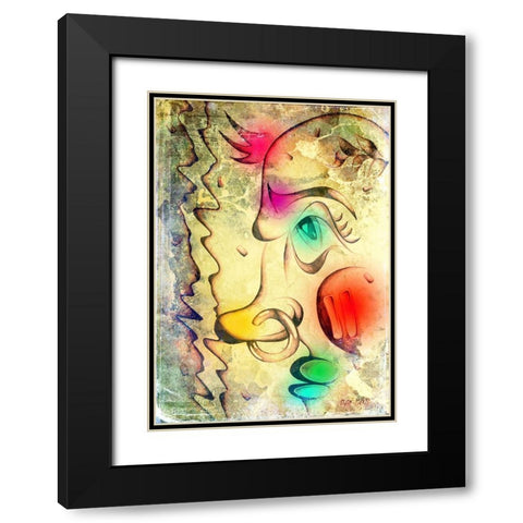 Gangsta man 3 Black Modern Wood Framed Art Print with Double Matting by Kulik, Rafal