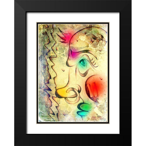 Gangsta man 3 Black Modern Wood Framed Art Print with Double Matting by Kulik, Rafal