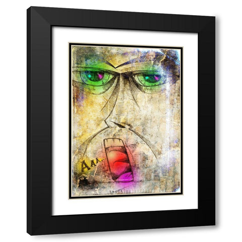 The scream art Black Modern Wood Framed Art Print with Double Matting by Kulik, Rafal