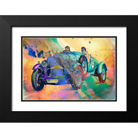 Vintage car 1 Black Modern Wood Framed Art Print with Double Matting by Kulik, Rafal