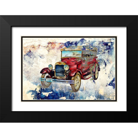 Vintage car 2 Black Modern Wood Framed Art Print with Double Matting by Kulik, Rafal
