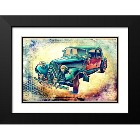 Vintage car 5 Black Modern Wood Framed Art Print with Double Matting by Kulik, Rafal