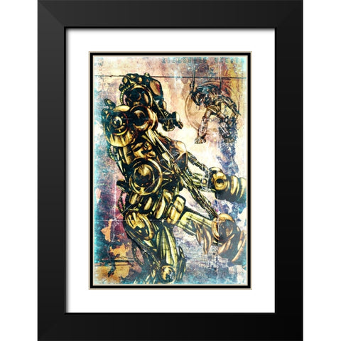 Borg T10 cyborg Black Modern Wood Framed Art Print with Double Matting by Kulik, Rafal