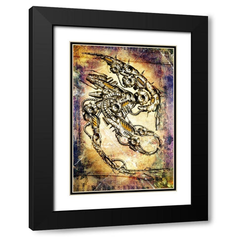 Tekton 18 cyborg Black Modern Wood Framed Art Print with Double Matting by Kulik, Rafal