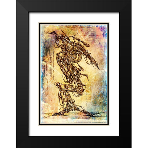 Tekton 8 Black Modern Wood Framed Art Print with Double Matting by Kulik, Rafal