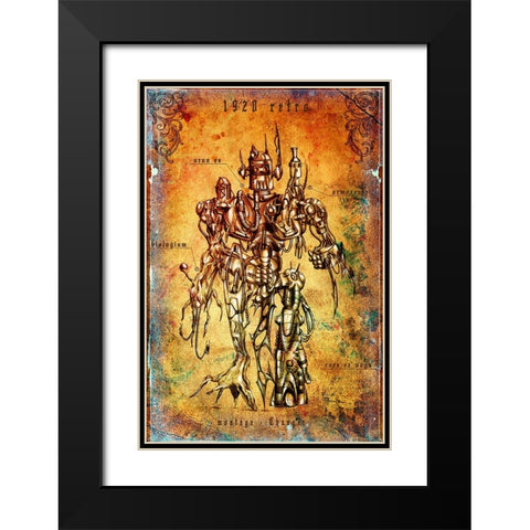 Soldier A.D. 1920 Black Modern Wood Framed Art Print with Double Matting by Kulik, Rafal