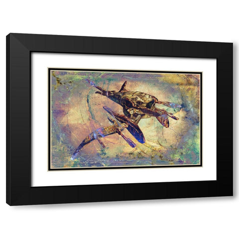 Space ship art Black Modern Wood Framed Art Print with Double Matting by Kulik, Rafal