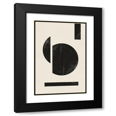 Zen Nr1 Black Modern Wood Framed Art Print with Double Matting by The Miuus Studio