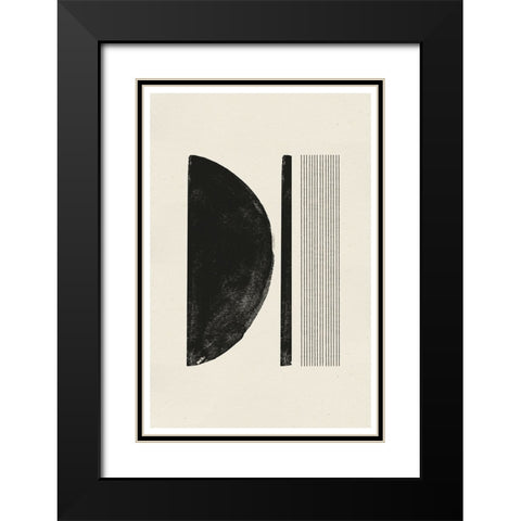 Zen Nr3 Black Modern Wood Framed Art Print with Double Matting by The Miuus Studio