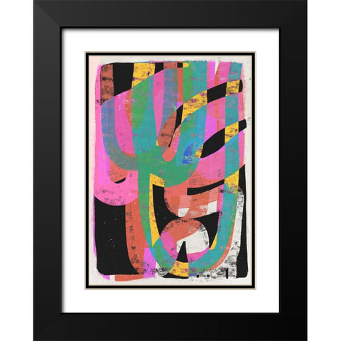 Junge (Party) Black Modern Wood Framed Art Print with Double Matting by Treechild