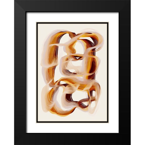 Caramel Black Modern Wood Framed Art Print with Double Matting by Treechild