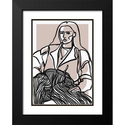 Do You Remember Black Modern Wood Framed Art Print with Double Matting by Treechild